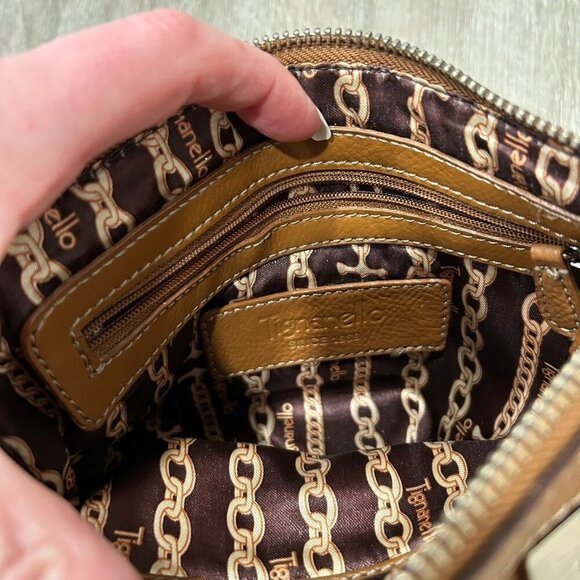Tignanello Brown Tan Leather Crossbody Bag Small Purse - Picture 5 of 9